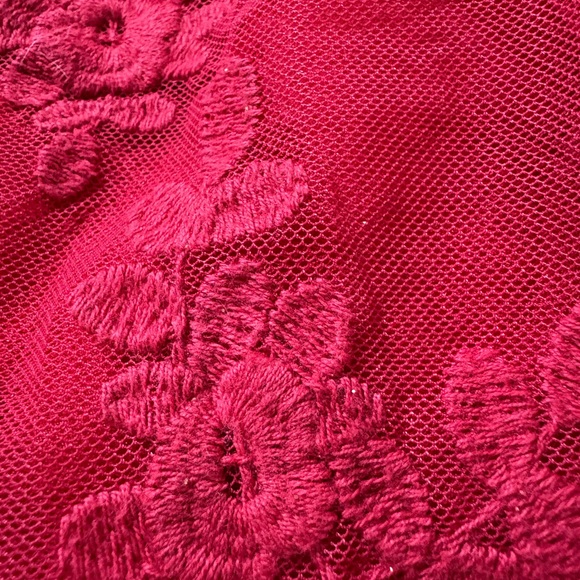 Adorable Place Brand Girls Red Lace Holiday Dress Size 6 - Picture 7 of 9